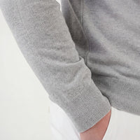 Pierce Gray Long Sleeve Knit Polo