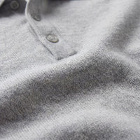 Pierce Gray Long Sleeve Knit Polo