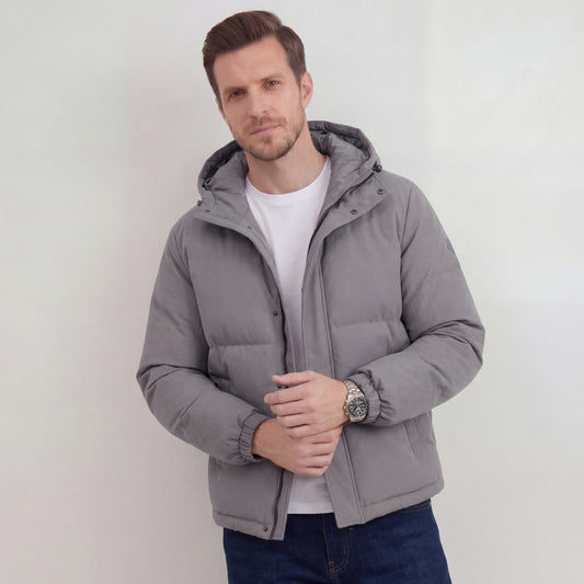 Lombard Gray Hooded Puffer Jacket_1
