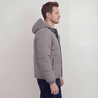 Lombard Gray Hooded Puffer Jacket