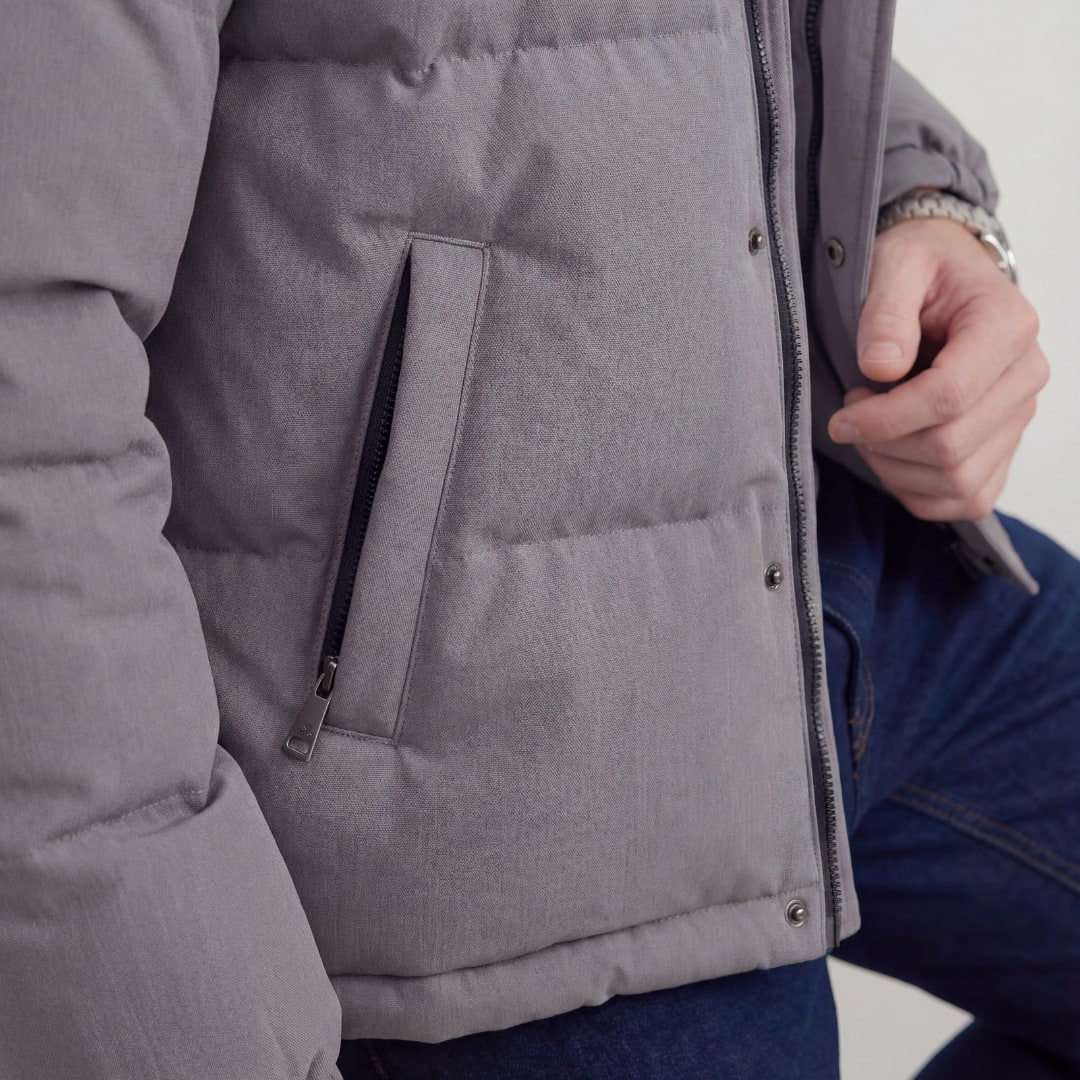 Lombard Gray Hooded Puffer Jacket