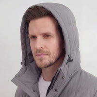 Lombard Gray Hooded Puffer Jacket