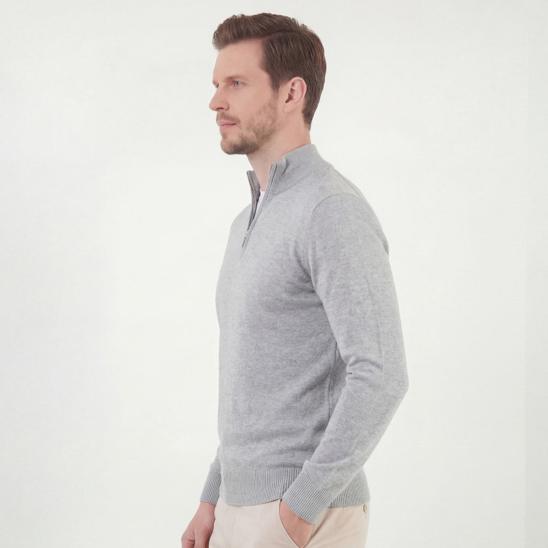 Palmer Heathered Half Zip Sweater