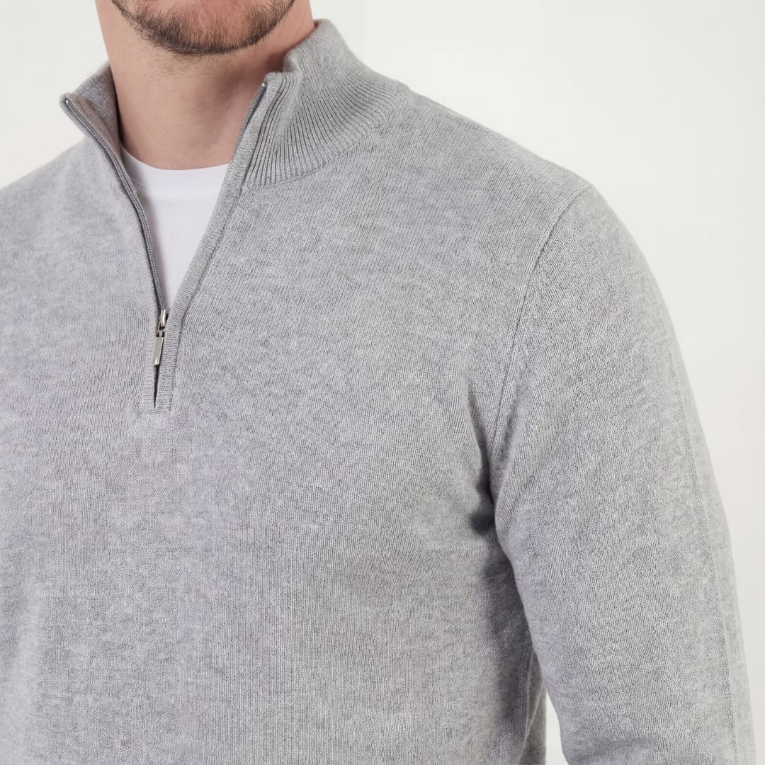 Palmer Heathered Half Zip Sweater