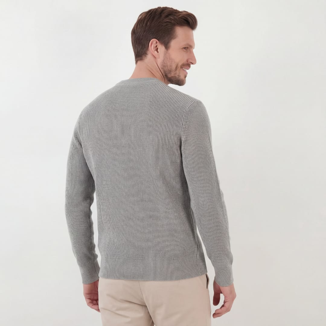 Dominic Marled Rib Knit Sweater