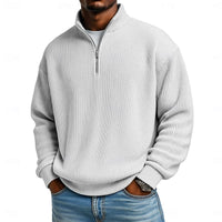 Wesley Ribbed Quarter Zip Sweater