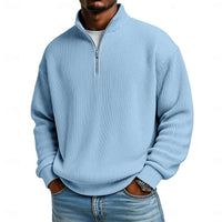 Wesley Ribbed Quarter Zip Sweater