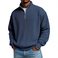 Wesley Ribbed Quarter Zip Sweater