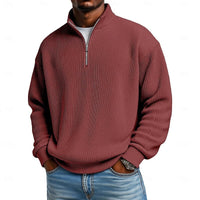 Wesley Ribbed Quarter Zip Sweater