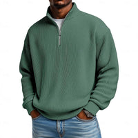 Wesley Ribbed Quarter Zip Sweater