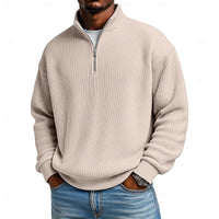 Wesley Ribbed Quarter Zip Sweater