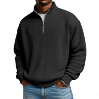 Wesley Ribbed Quarter Zip Sweater