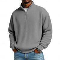 Wesley Ribbed Quarter Zip Sweater