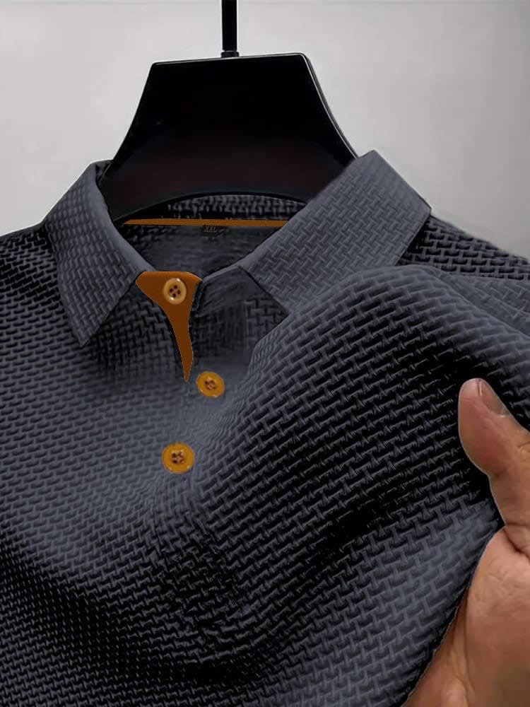 Jonah Basketweave Textured Polo Shirt