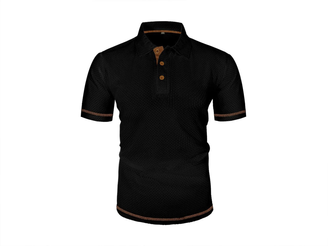 Jonah Basketweave Textured Polo Shirt
