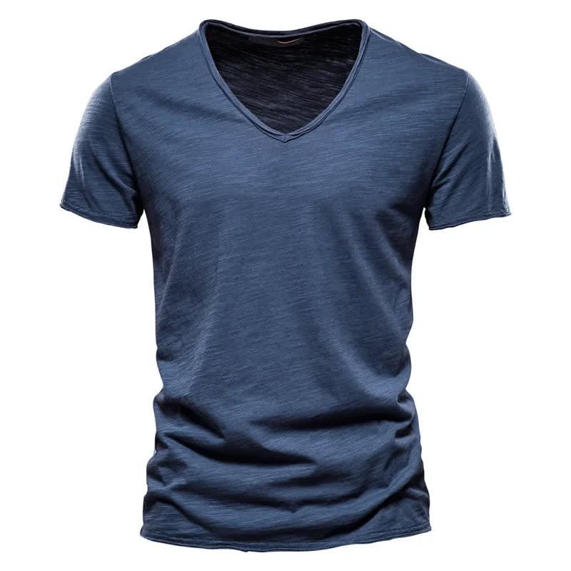 Emmett Cotton V-Neck Short Sleeve T-Shirt