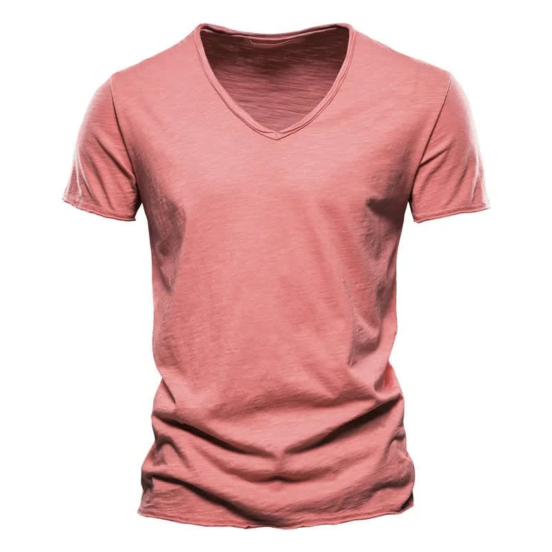 Emmett Cotton V-Neck Short Sleeve T-Shirt_2