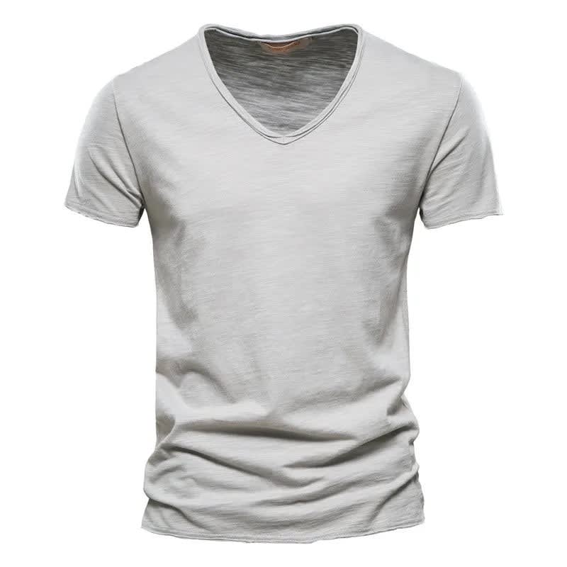 Emmett Cotton V-Neck Short Sleeve T-Shirt