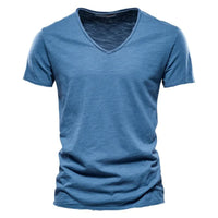 Emmett Cotton V-Neck Short Sleeve T-Shirt