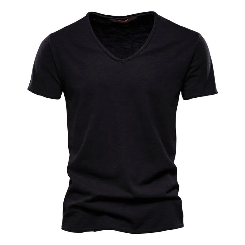 Emmett Cotton V-Neck Short Sleeve T-Shirt
