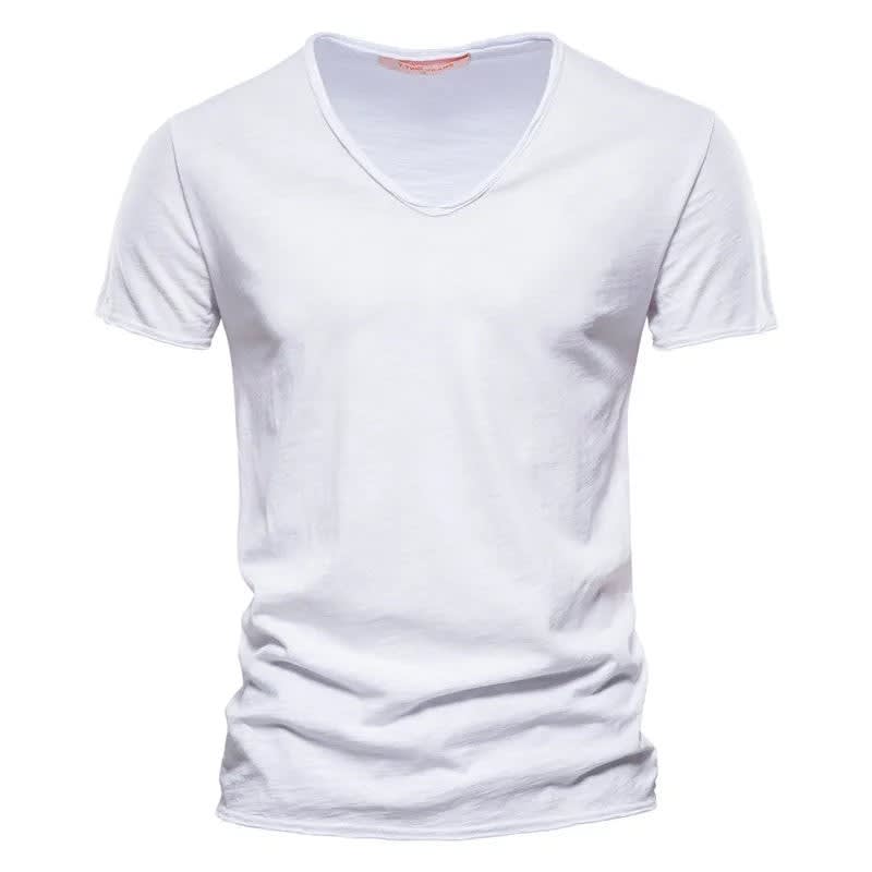 Emmett Cotton V-Neck Short Sleeve T-Shirt_8