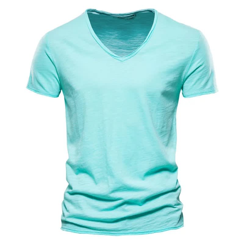 Emmett Cotton V-Neck Short Sleeve T-Shirt_9