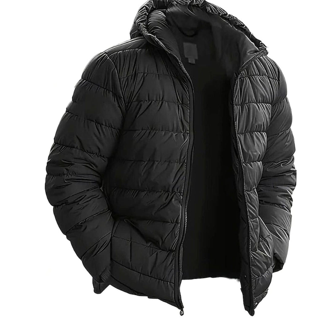 Julian Black Hooded Puffer Jacket