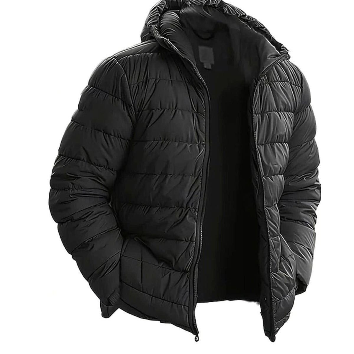 Julian Black Hooded Puffer Jacket_1