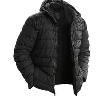 Julian Black Hooded Puffer Jacket