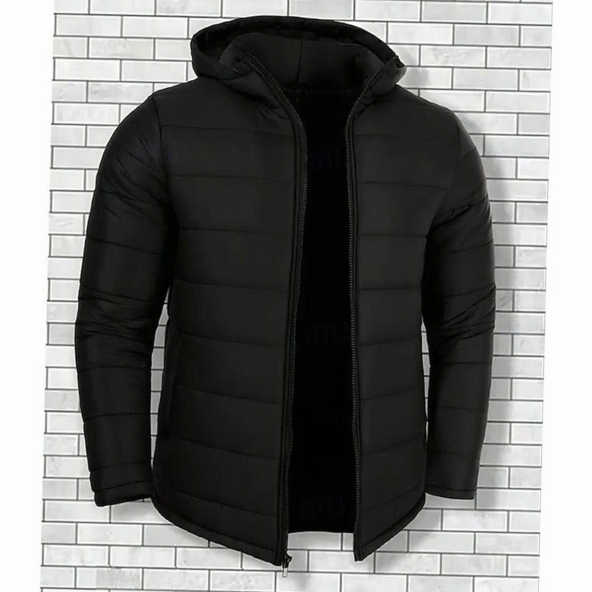 Julian Black Hooded Puffer Jacket_2