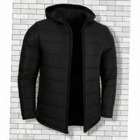 Julian Black Hooded Puffer Jacket