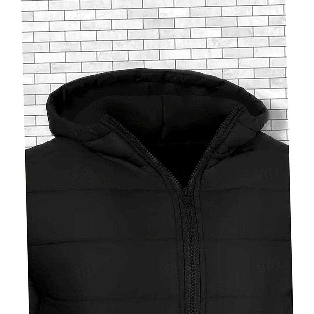 Julian Black Hooded Puffer Jacket