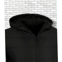 Julian Black Hooded Puffer Jacket