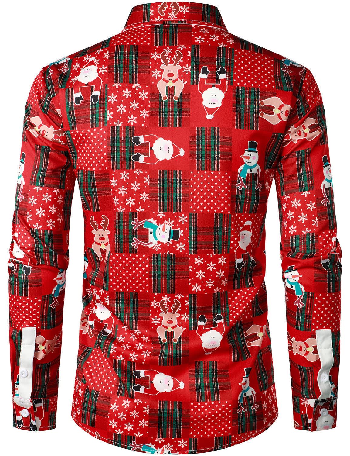 Warren Tuxedo Print Ugly Christmas Shirt_2