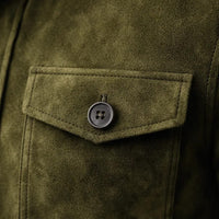 Nolan Suede Button Front Trucker Jacket