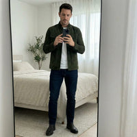 Nolan Suede Button Front Trucker Jacket