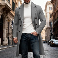 Benjamin Double Breasted Long Overcoat