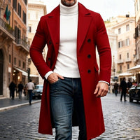 Benjamin Double Breasted Long Overcoat