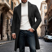 Benjamin Double Breasted Long Overcoat