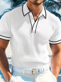 Cooper Ribbed Contrast Trim Polo Shirt