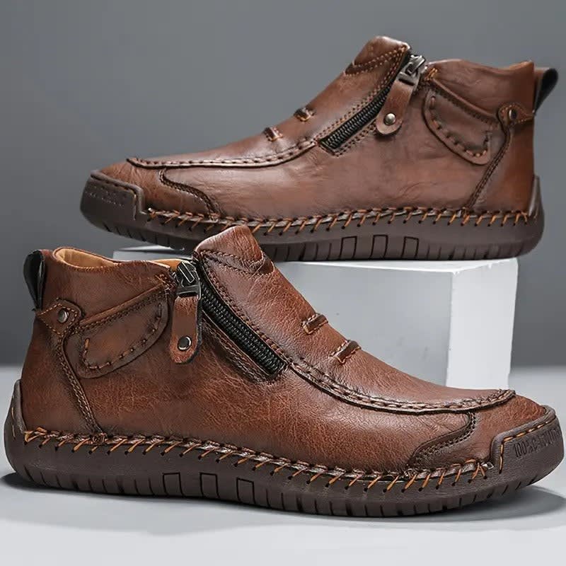 Wade Hand Stitched Side Zip Ankle Boots_1