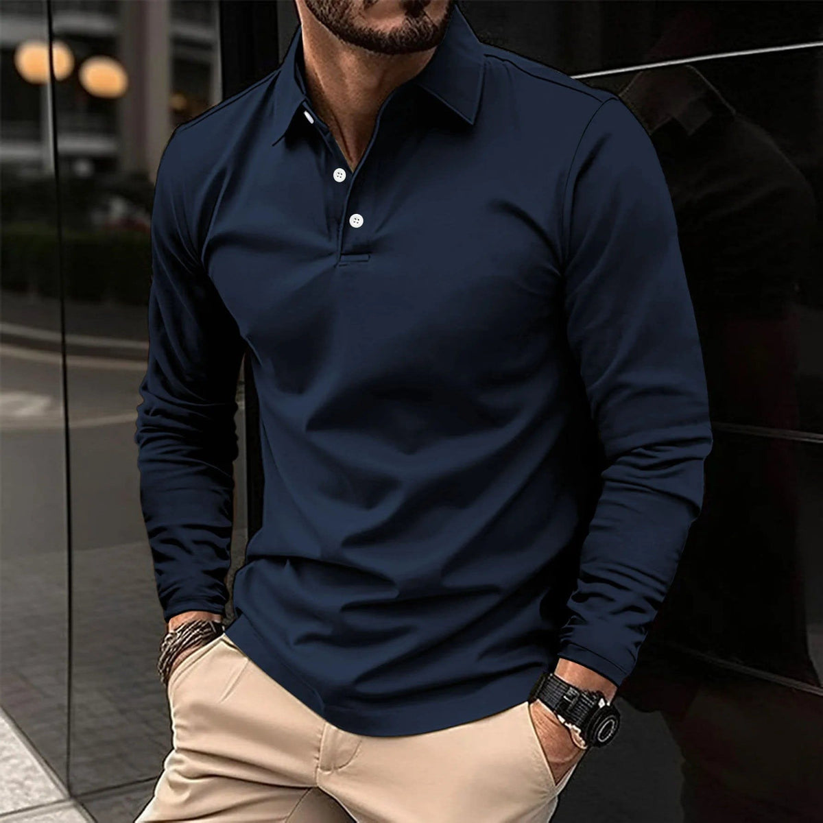 Dustin Classic Long Sleeve Polo Shirt_2