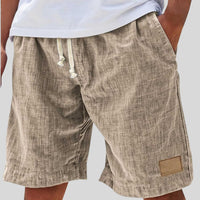 Conrad Slub Texture Drawstring Summer Shorts