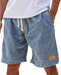 Conrad Slub Texture Drawstring Summer Shorts