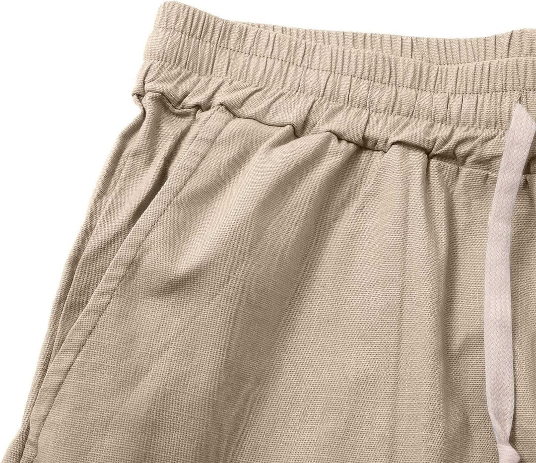 Conrad Slub Texture Drawstring Summer Shorts