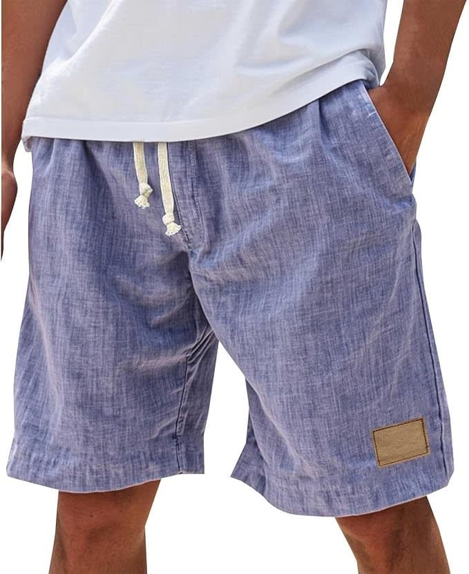 Conrad Slub Texture Drawstring Summer Shorts_6