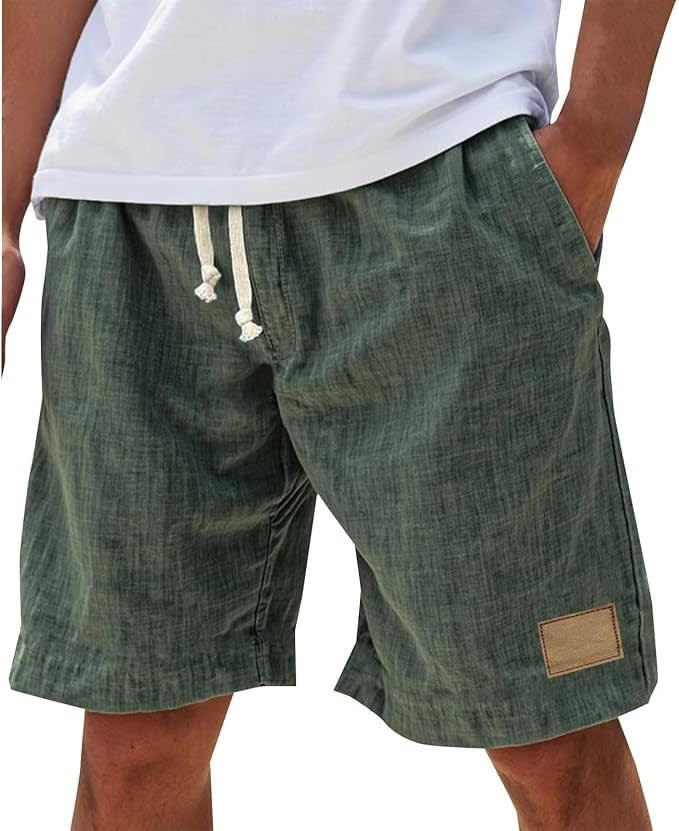Conrad Slub Texture Drawstring Summer Shorts_7