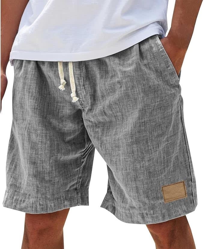 Conrad Slub Texture Drawstring Summer Shorts_8