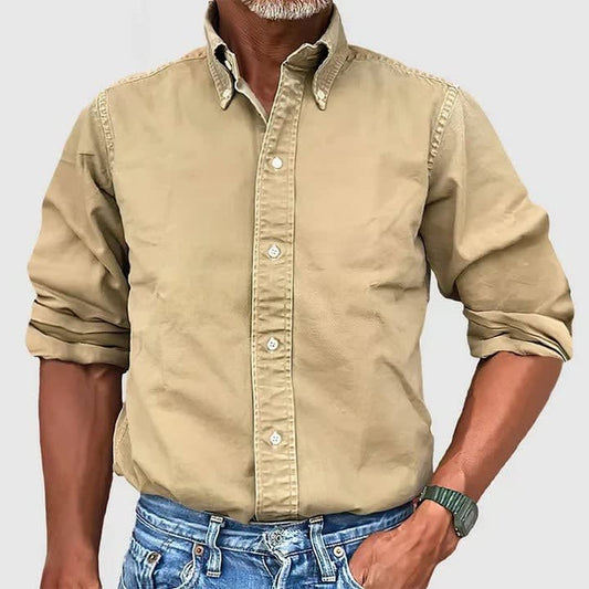 Emerson Washed Button Down Long Sleeve Shirt_1