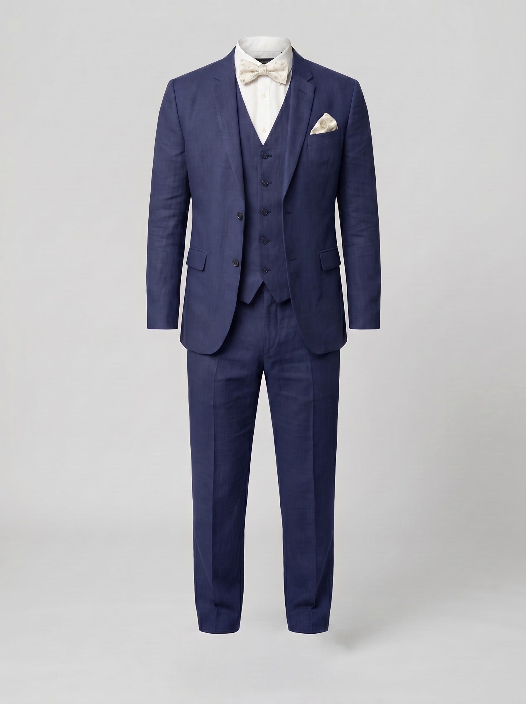 Asher Linen Blend Three Piece Suit